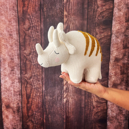 Baby Rhino Knitted Stuffed Toy - iROCHiSoft Toy