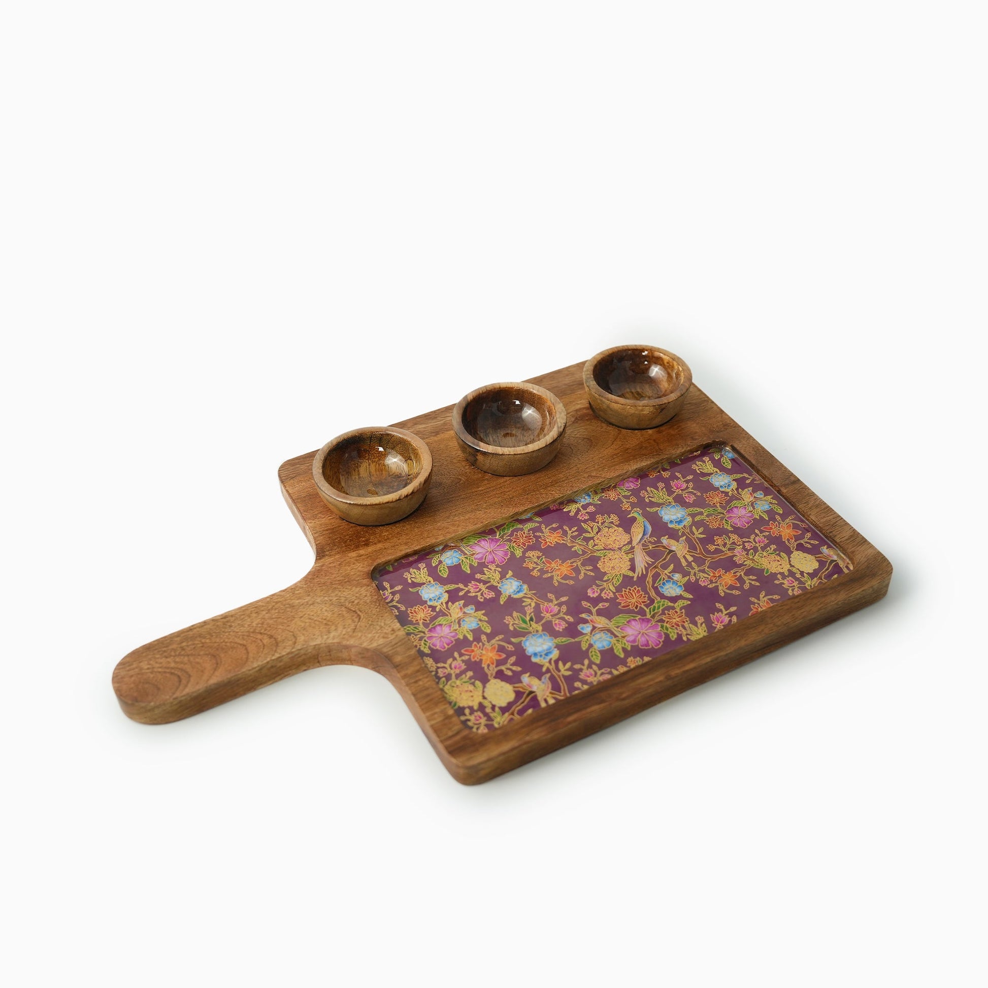 Bird Wooden Platter with Bowl - iROCHiPlatter