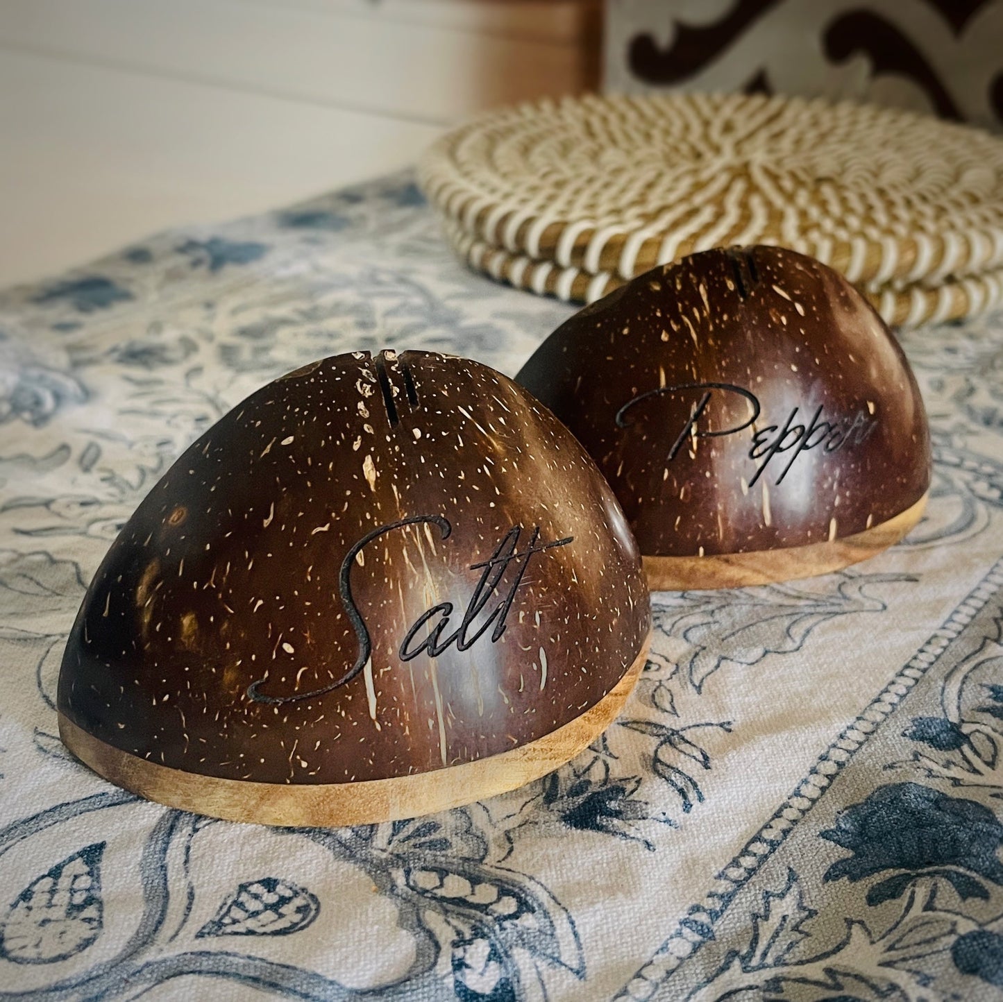 Coconut Shell Salt and Pepper Shakers - iROCHiShakers