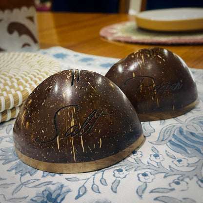 Coconut Shell Salt and Pepper Shakers - iROCHiShakers