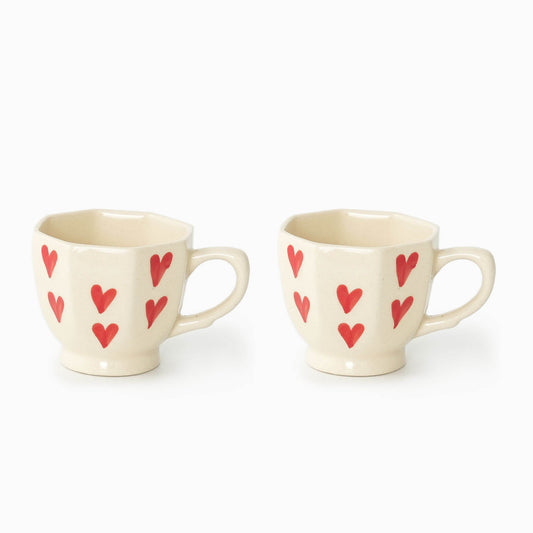 Heart Tea Cup Small set of 2 - iROCHiMugs