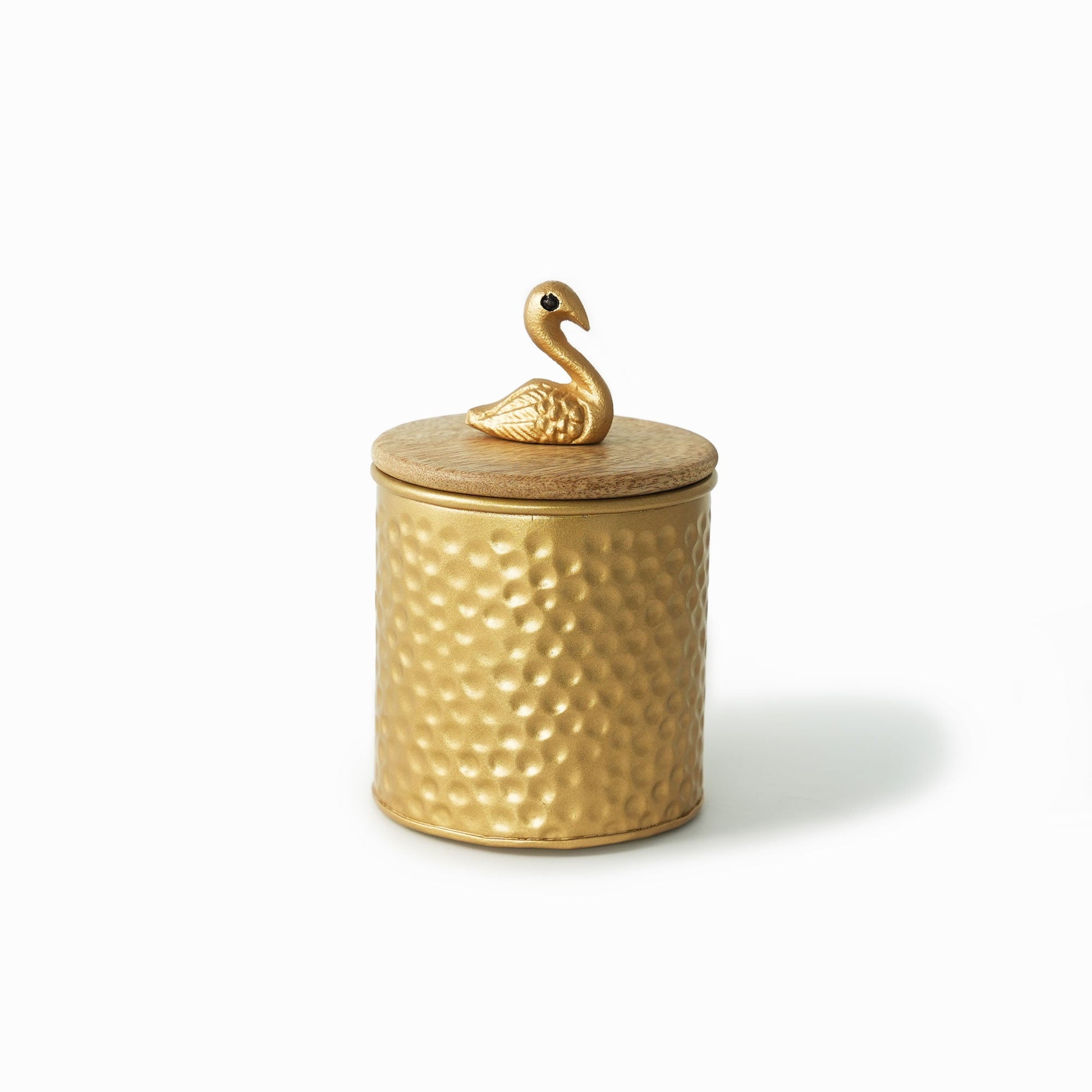 Swan Golden Metal Jars - Set of 2 - iROCHiJar