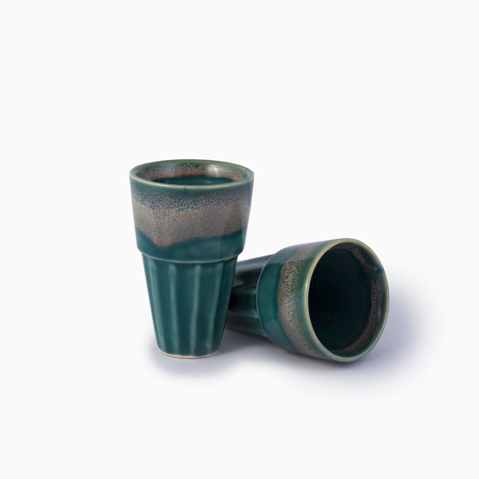 Teal Green Tea Glass Set of 2 - iROCHiMugs